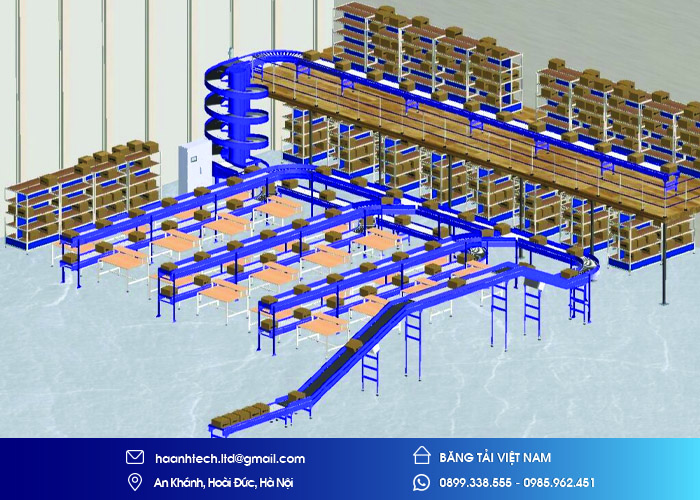 Băng tải – Giải pháp tăng năng suất chuyển hàng trong kho